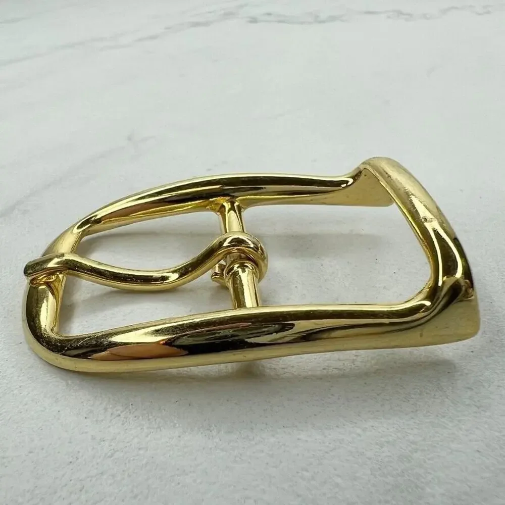 Vintage Gold Tone Simple Basic Belt Buckle for up to 1 Inch Belt